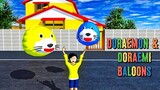 Doraemon & Doraemi Floating Head Balloons || Sakura School Simulator || Tutorial