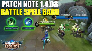 CYCLOPS,GORD BUFF, BATTLE SPELL BARU - PATCH NOTE 1.4.08 MOBILE LEGENDS