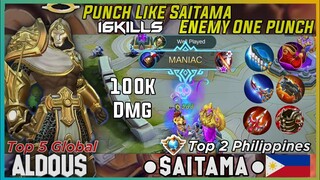 100K Damage, Enemy One Punch [ Top 2 Philippines Aldous ●SAITAMA●] | Top Global Aldous