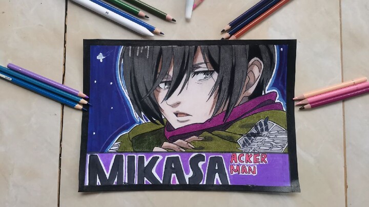 SPEED DRAWING MIKASA ACKERMAN FROM THE ANIME ATTACK ON TITAN | | BY RZY_ART
