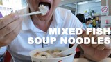 Mixed Fish Noodles Soup (Mukbang USA UK Portugal Switzerland Italy Finland Germany Australia France)