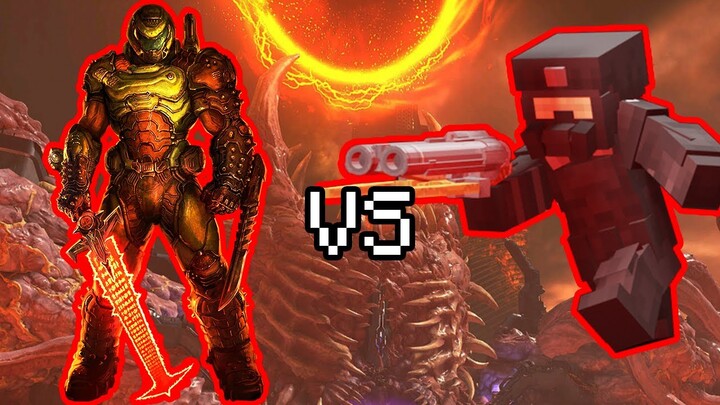 Minecraft SUPER GORE NEST vs REAL SUPER GORE NEST (DOOM Eternal)