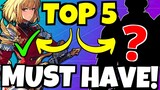 TOP 5 MUST HAVE UNITS!!! [Solo Leveling: Arise]