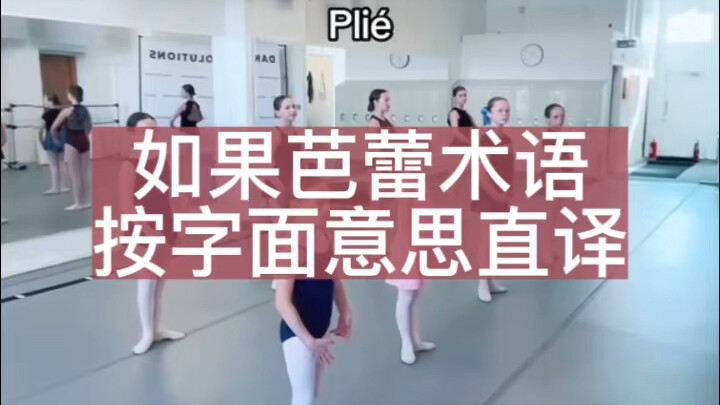 如果芭蕾术语按字面意思直译