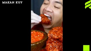 Ayam richeese level 5 di cocol sambel terasi pedas 🥵
