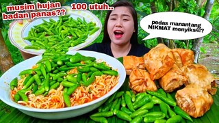 100 CABE RAWIT❗MAKAN CABE RAWIT MENTAH MIE KUAH PEDAS GORENGAN TAHU MUKBANG