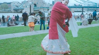 London, UK: "Chi Ling" Hanfu dance 4K one shot without editing
