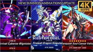 [4K 60fps] NEW SUMMON ANIMATIONS: VANQUISH SOUL, FIREWALL DRAGON SINGULARITY [MASTER DUEL]