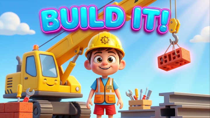 Construction Song for Kids 🏗️ Let's Build a House | Nursery Rhymes