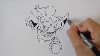 วาดฮูป้า จาก โปเกม่อน เดอะมูฟวี่ อภิมหาศึกฮูป้าถล่มโลก