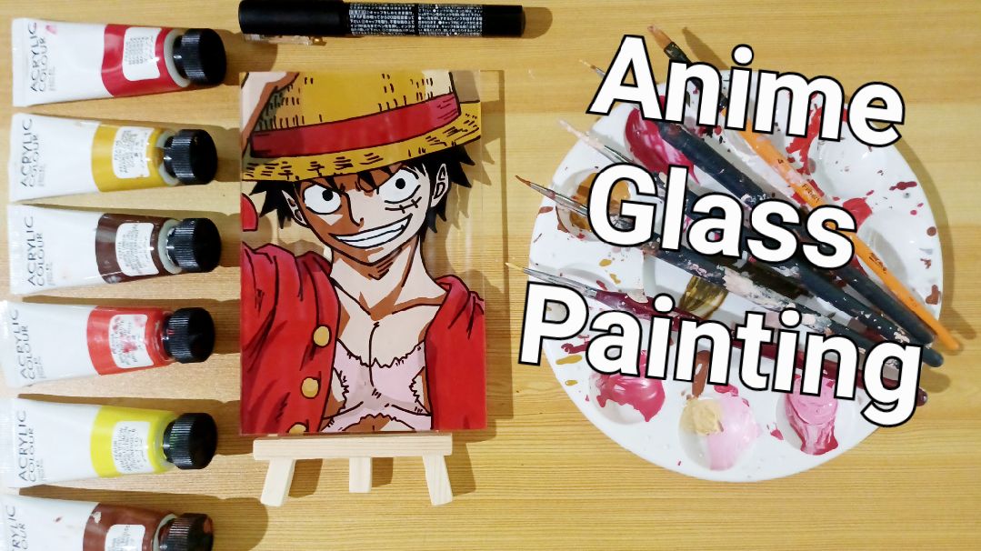 ANIME GLASS PAINTING TUTORIAL easy  YouTube