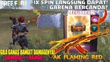 WUIH MANTUL! DAMAGE SUPER GEDE AK47 FLAMING RED! AUTO 2X BOOYAH! FREE FIRE INDONESIA