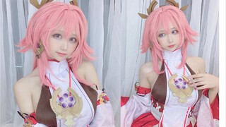 【菌子】八重神子cos❤谁能拒绝这样的小狐狸呢？