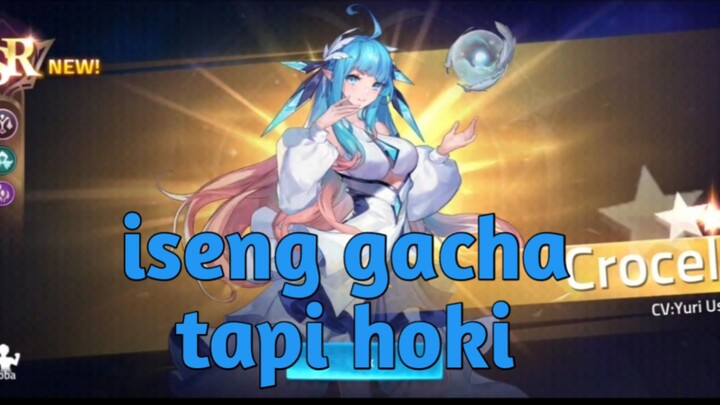 mencoba gacha di game Mobile Legends Andventure