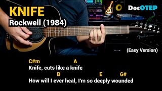 Knife - Rockwell (1984) Easy Guitar Chords Tutorial with Lyrics