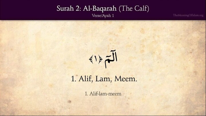 Quran 002. Surat Al-Baqarah (The Calf) with english translation