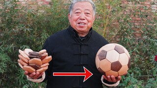 كرة القدم المصنوعة بتقنية المفاصل الصينية التقليدية، التي توارثتها الأجيال على مدى آلاف السنين وتطور
