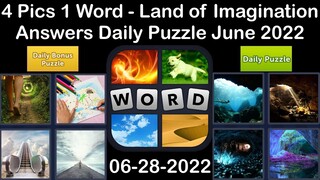 4 Pics 1 Word - Land of Imagination - 28 June 2022 - Answer Daily Puzzle + Bonus Puzzle