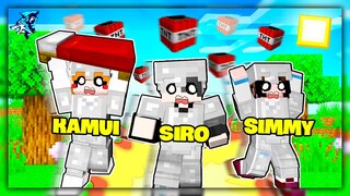 Siro Thử Thách Chơi Bedwars trong Minecraft cùng Mèo Simmy và Kamui - Bộ Ba Ăn Hại