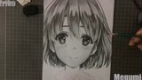 [Bản sao vẽ tay] Vẽ Kato Megumi (Thánh Megumi) trong 220 phút! "Cách phát triển một nữ anh hùng qua 
