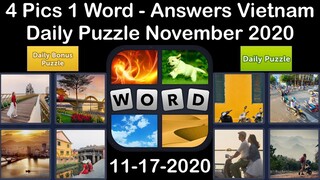 4 Pics 1 Word - Vietnam - 17 November 2020 - Daily Puzzle + Daily Bonus Puzzle - Answer-Walkthrough