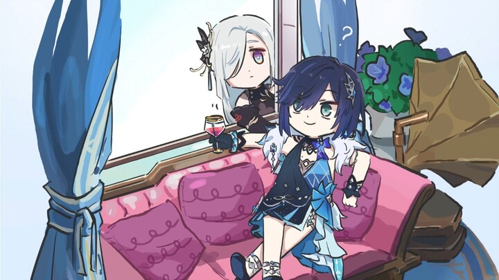【心脏弱真君】夜兰：新衣服，拿下！！申鹤：新衣服的夜兰，拿下！！！