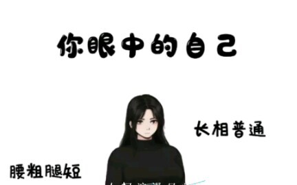 你眼中的自己vs别人眼中的自己