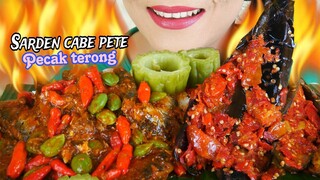 SENIKMAT INI MAKAN 2 KALENG SARDEN CABE PETE PEDAS, TERONG SAMBEL PECAK | EATING SOUNDS