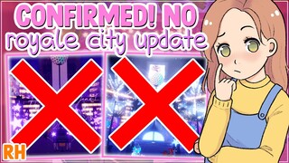 THERE WILL BE NO NEW YEARS OR JANUARY UPDATE! No Royale City or New School! 🏰 Royale High Tea