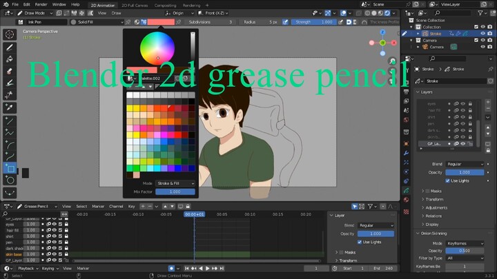 Jero Animation intro making process