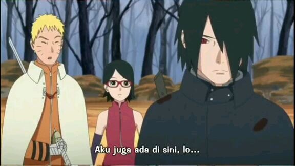 saat sarada belum tahu siapa mereka bertigah