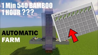 Tutorial Fastest Bamboo Farm in Minecraft 1.17 - 540 Bamboo/Minutes