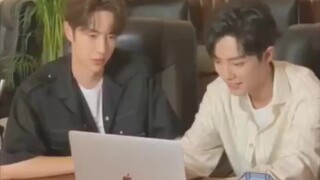 Finally found this short video where I can clearly hear what Xiao Zhan and Wang Yibo are saying