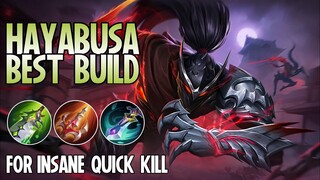 Hayabusa Best Build For 2021 | Top 1 Global Hayabusa Build Guide | Hayabusa Gameplay  Mobile Legends