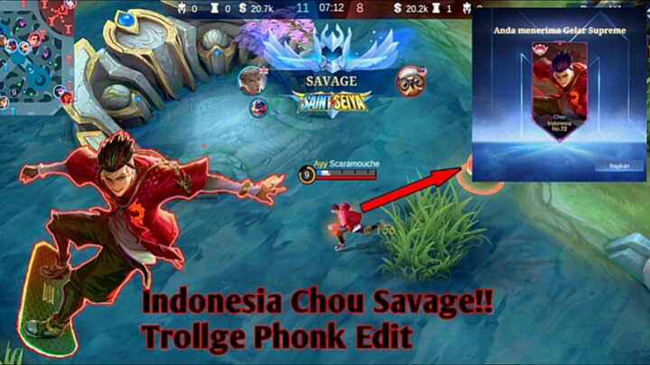 Chou Indonesia Savage Moment!! Trollge Phonk Edit