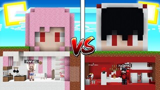 แข่งสร้าง!! บ้านสุดเท่ บ้านใต้ดินสุดหรู VS บ้านใต้ดินสุดกาก ใครจะชนะ!?? (Minecraft House)