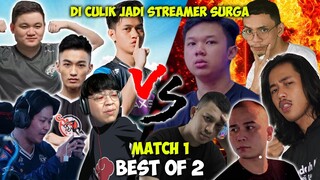 PENGHIANATAN LUCHIHA DEANKT KE STREAMER SURGA VS SPJ FULL SQUAD - CUSTOM BRAWL GAME 1