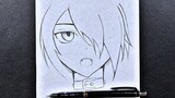 Easy anime sketch | how to draw anime vampire girl easy step-by-step