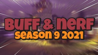 BUFF DAN NERF SEASON 9!! SENJATA KESUKAAN GW DI BUFF!! CODM INDONESIA