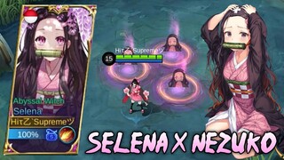 SELENA SKIN AS NEZUKO SCRIPT [DEMON SLAYER] FULL EFFECTS + NO PASSWORD - MOBILE LEGENDS