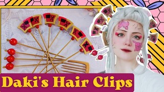 Demon Slayer Cosplay | Tutorial acessórios de cabelo da Daki (DIY)