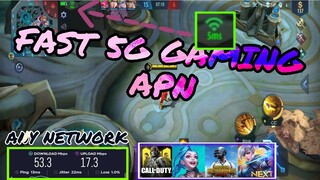 ⚙FAST 5G GAMING APN FOR MOBILE LEGENDS, WILD RIFT, PUBG, COD⚙