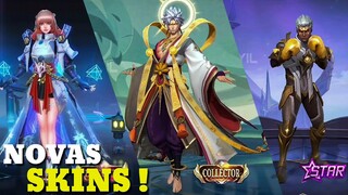 NOVAS SKINS - LEGEND GUINEVERE | COLECTOR VALE | STAR DO PAQUITO | MAIO E MUITO MAIS!  - MLBB