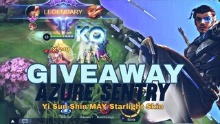 Yi Sun-Shin Azure Sentry MAY Starlight Giveaway|MLBB