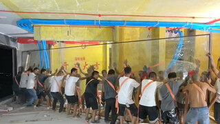 3000斤重玻璃安装花絮