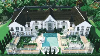 [Xiao Gao] The Sims 4 Quick Build: A Mansion With Full Functions For A Real Big Family (NOCC)