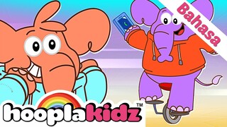 Lagu Gajah | Elephant Song | HooplaKidz Bahasa | Lagu Anak Anak & Lainnya