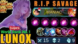 World Rank No.1 Lunox Full Gameplay by Sugara | Mobile Legends Bang Bang