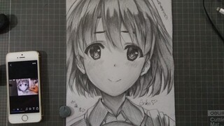 【手绘临摹】220分钟画出加藤惠（圣人惠）!《 路人女主的养成方法》我惠美如画！先有圣人后有天我惠美如画中仙！你见过这美的加藤惠吗？