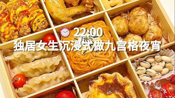 Cô gái sống một mình nhập vai làm bữa đêm chia ô 3x3